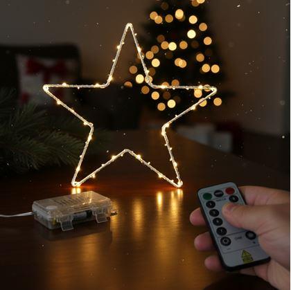 Obrázek z Vánoční LED kovová hvězda