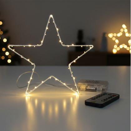 Obrázek z Vánoční LED kovová hvězda