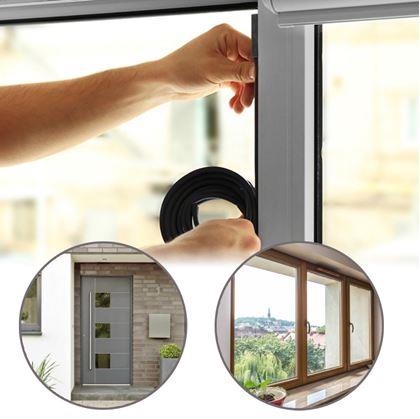 Obrázek z Samolepící těsnění do oken a dveří 2,5 m - černé