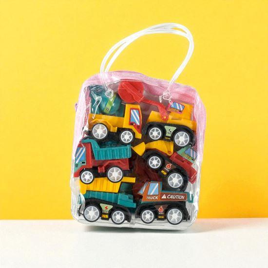 Obrázek z Sada 6 natahovacích autíček v průhledné tašce