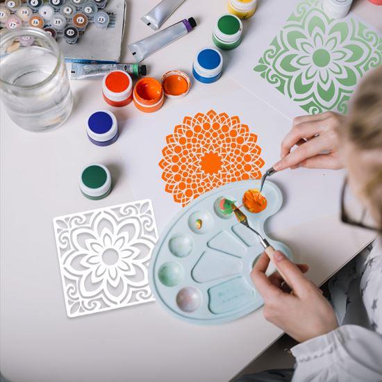 Obrázek z Šablony pro malování mandal 10 ks