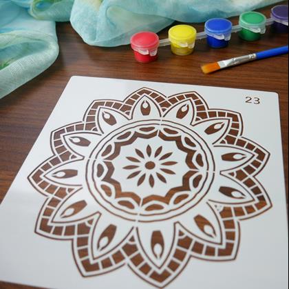 Obrázek z Šablony pro malování mandal 10 ks