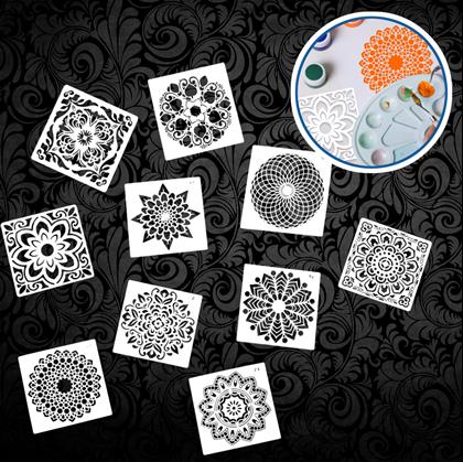 Obrázek z Šablony pro malování mandal 10 ks