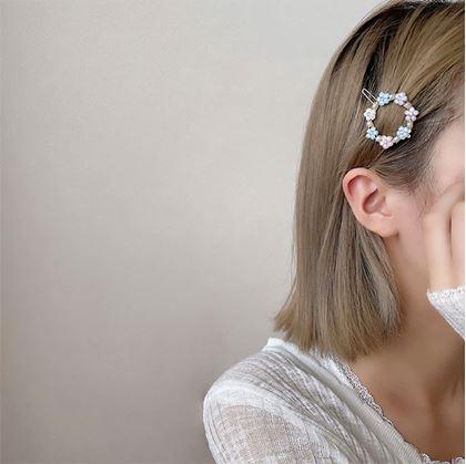 Obrázek z Kytičkové sponky do vlasů s kamínky 4ks