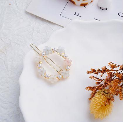 Obrázek z Kytičkové sponky do vlasů s kamínky 4ks