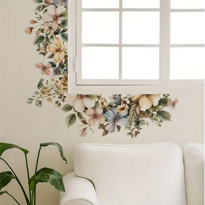 Obrázek z Květinová nástěnná samolepka