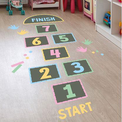 Obrázek Samolepky na podlahu - skákací panák