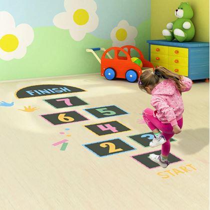 Obrázek z Samolepky na podlahu - skákací panák