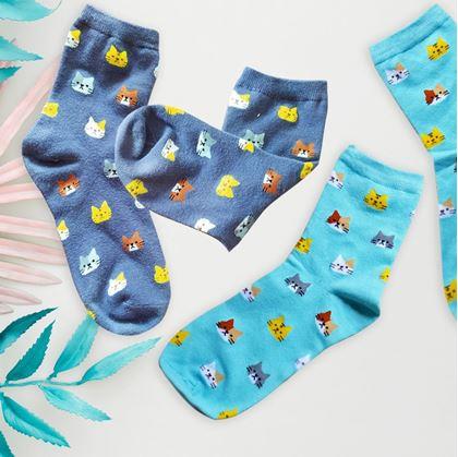 Obrázek z Ponožky s kočičkami - šedé