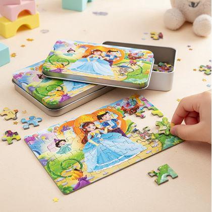 Obrázek z Dětské puzzle v plechové krabičce - království