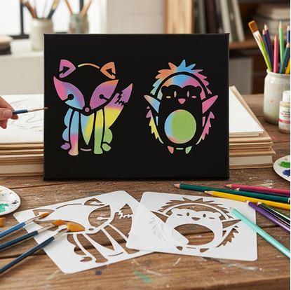 Obrázek Šablony zvířátek na malování 13x13 cm 12 ks