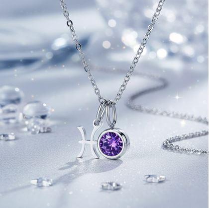 Obrázek z Řetízek s přívěskem znamení zvěrokruhu - Ryby