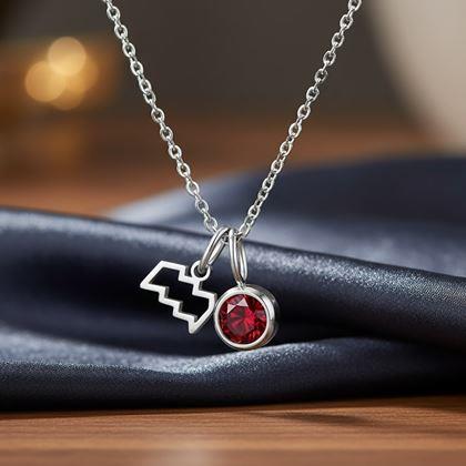 Obrázek z Řetízek s přívěskem znamení zvěrokruhu - Vodnář