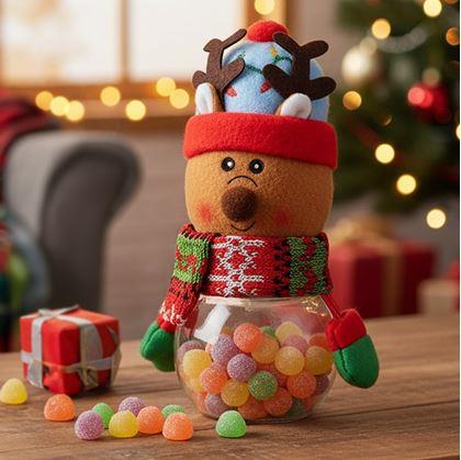 Obrázek z Vánoční dóza na sladkosti - sobík