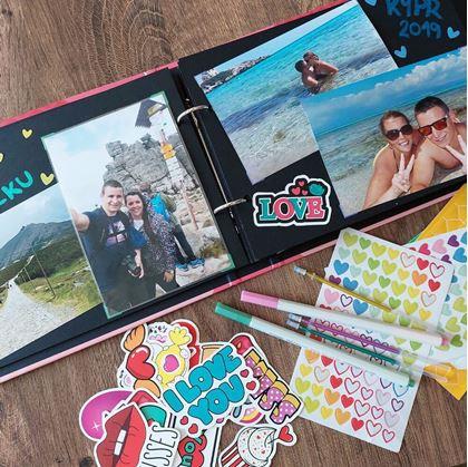 Obrázek z Zážitkový deník/fotoalbum pro páry + kreativní sada samolepek