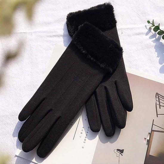 Obrázek z Rukavice s kožíškem - černé