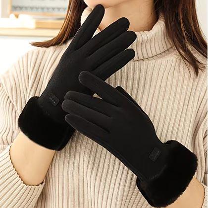 Obrázek z Rukavice s kožíškem - černé