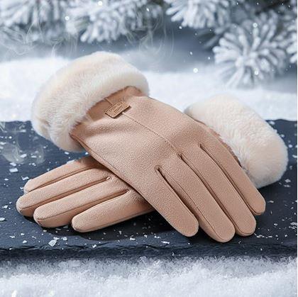 Obrázek z Rukavice s kožíškem - hnědé