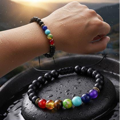 Obrázek z Minerální náramek sedmi čaker