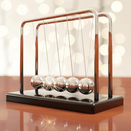 Obrázek z Newtonova houpačka