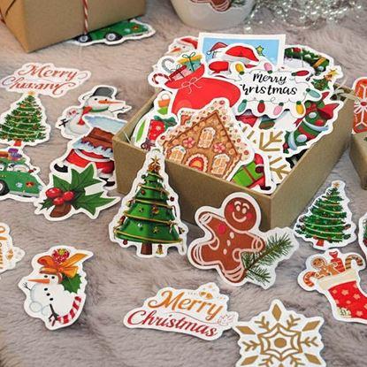 Obrázek Dekorativní vánoční samolepky 50 ks