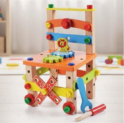 Obrázek z Dřevěná vzdělávací židlička