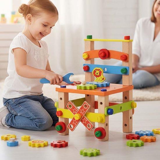 Obrázek z Dřevěná vzdělávací židlička