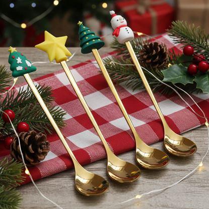 Obrázek Sada vánočních lžiček v dárkové krabiččce 4 ks