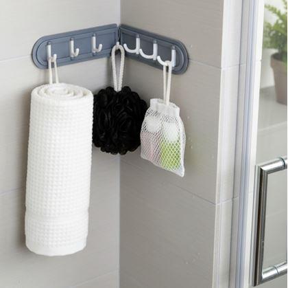 Obrázek z Nalepovací rohový věšák se 6 háčky