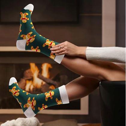 Obrázek z Ponožky s vánočním vzorem - stromečky