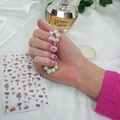 Obrázek z Sada samolepek na nehty - 79 ks luční kvítí