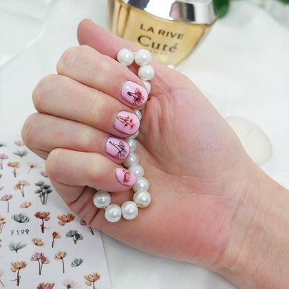 Obrázek z Sada samolepek na nehty - 79 ks luční kvítí