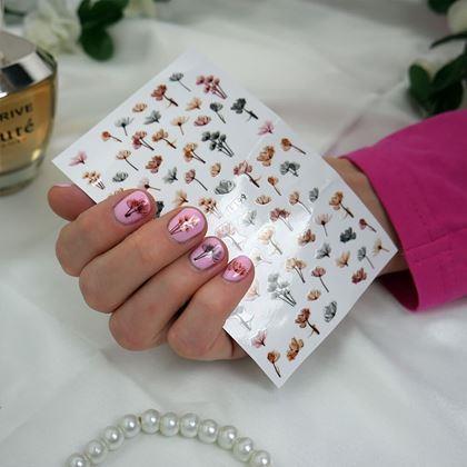 Obrázek z Sada samolepek na nehty - 79 ks luční kvítí