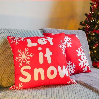 Obrázek z Vánoční potah na polštářek 40x40 cm - Let it Snow