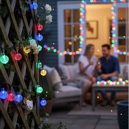 Obrázek z Dekorativní solární barevné osvětlení 30 žárovek 4,4 m