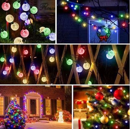 Obrázek z Dekorativní solární barevné osvětlení 30 žárovek 4,4 m