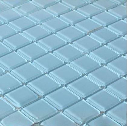 Obrázek z Skleněná mozaika na mřížce 30 x 30 cm - světle modrá