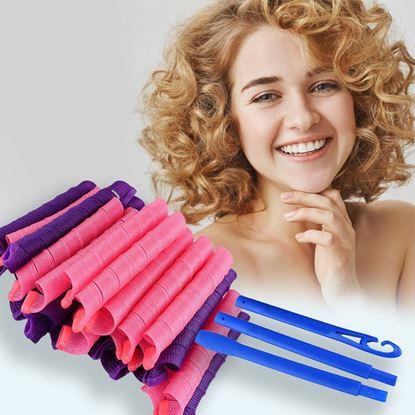 Obrázek Spirálové natáčky na vlasy 50 cm - 20 ks + háček