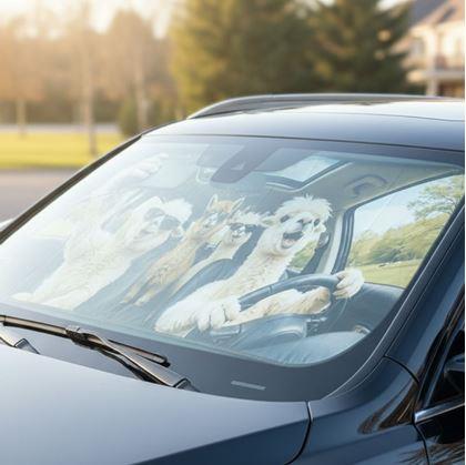 Obrázek z Protisluneční clona do auta s přísavkami - lamy