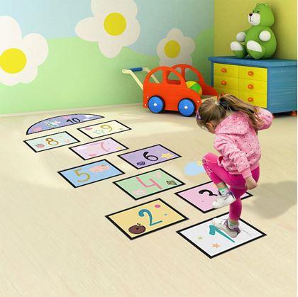 Obrázek z Samolepky na podlahu - skákací panák