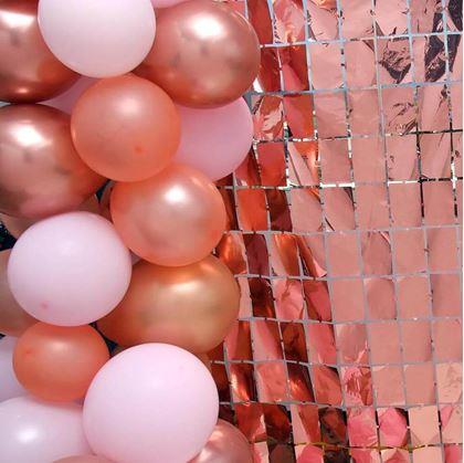 Obrázek z Párty závěs obdélníky - růžovo-zlatý