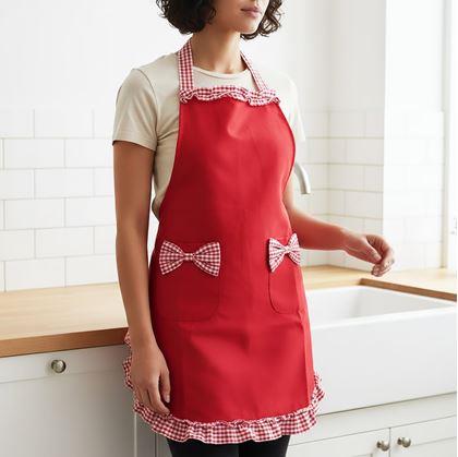 Obrázek z Retro zástěra na vaření  - červená
