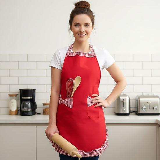 Obrázek z Retro zástěra na vaření  - červená