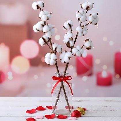 Obrázek z Umělá větvička bavlníku 50 cm