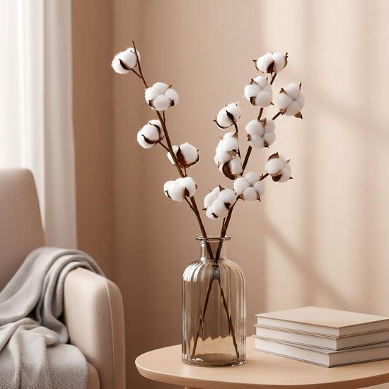 Obrázek z Umělá větvička bavlníku 50 cm