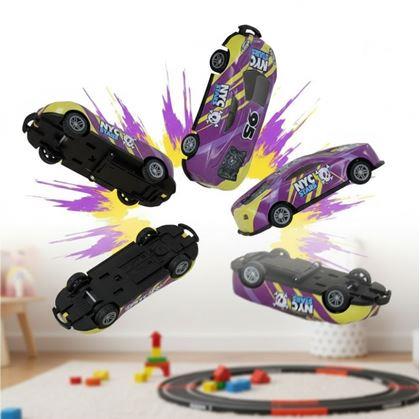 Obrázek z Kaskadérské skákací autíčko - žluto fialové