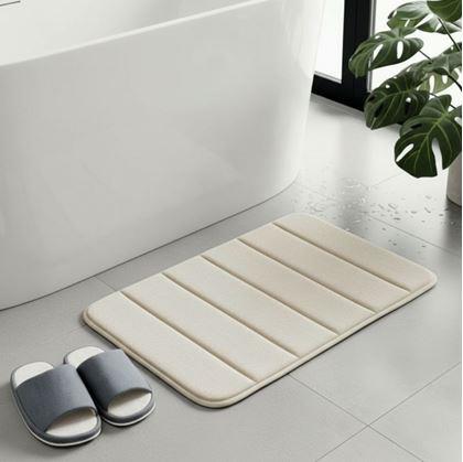 Obrázek z Protiskluzová koupelnová předložka 40 x 60 cm - béžová