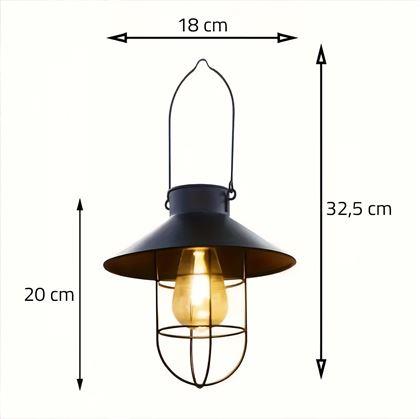 Obrázek z Solární závěsná retro lampa na zahradu
