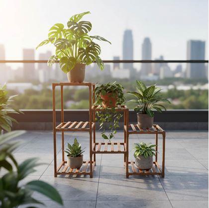 Obrázek z Dřevěný stojan na květiny