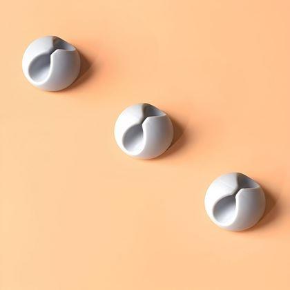 Obrázek z 5 ks Nalepovací držáky na kabely - bílý